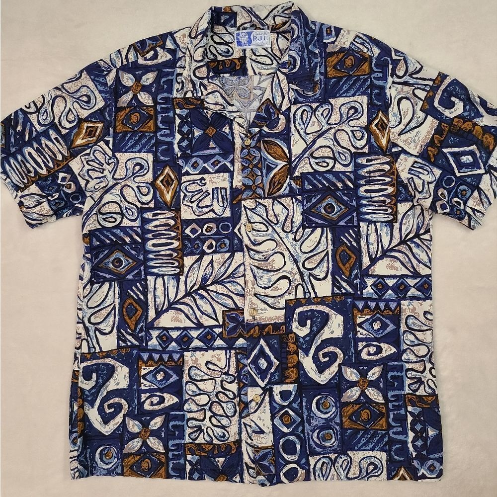 "RJC" men shirt size Medium. Made in Hawaii - Picture 2 of 16